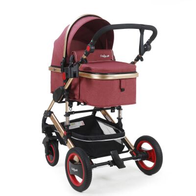Daliya® BAMBIMO 2in1 Kinderwagen & Buggy (Elegance-Rot)