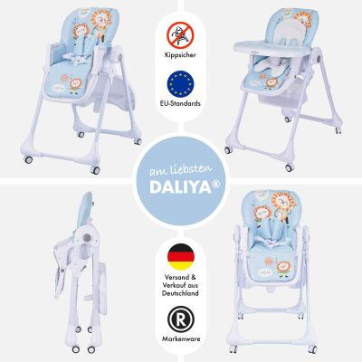 Daliya® SITONMI 3in1 Kinderhochstuhl & Babyliege (Blau)