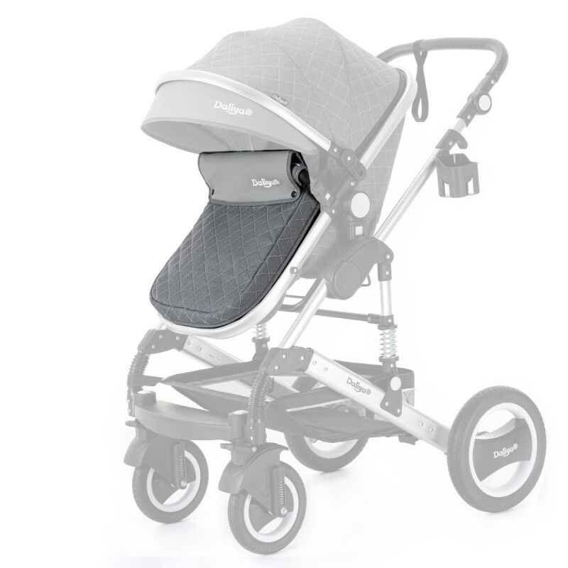 Daliya® Babywannen-Decke für Bambimo Kinderwagen (Grau Weiß)