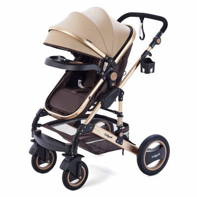 BAMBIMO Kinderwagen 3in1 (ein Daliya® refurbished Produkt Braun - Gold)