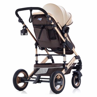 BAMBIMO Kinderwagen 3in1 (ein Daliya® refurbished Produkt Braun - Gold)