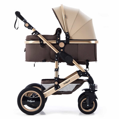 BAMBIMO Kinderwagen 3in1 (ein Daliya® refurbished Produkt Braun - Gold)