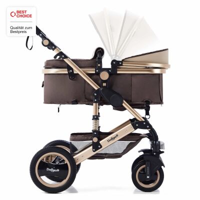 BAMBIMO Kinderwagen 3in1 (ein Daliya® refurbished Produkt Braun - Gold)