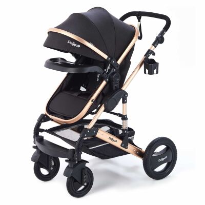 BAMBIMO Kinderwagen 3in1 (ein Daliya® refurbished Produkt Schwarz-Gold)