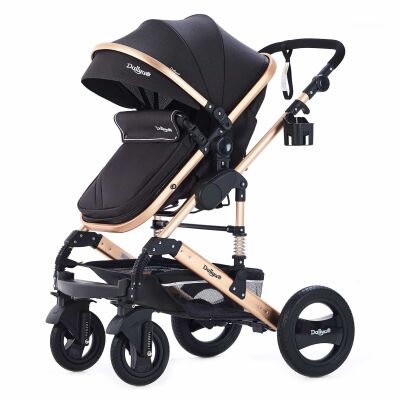 BAMBIMO Kinderwagen 3in1 (ein Daliya® refurbished Produkt Schwarz-Gold)