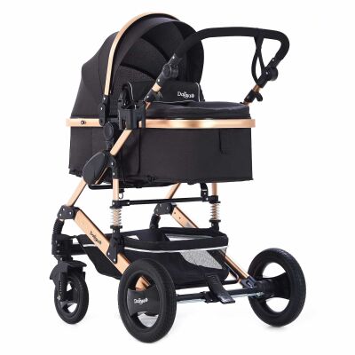 BAMBIMO Kinderwagen 3in1 (ein Daliya® refurbished Produkt Schwarz-Gold)