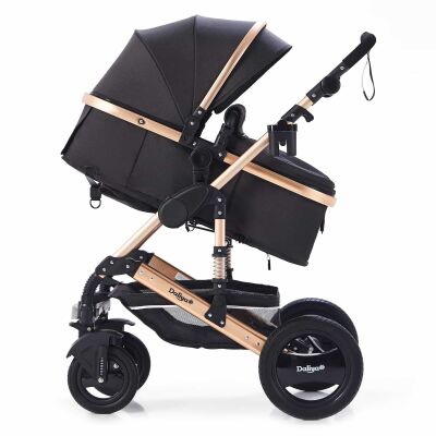 BAMBIMO Kinderwagen 3in1 (ein Daliya® refurbished Produkt Schwarz-Gold)