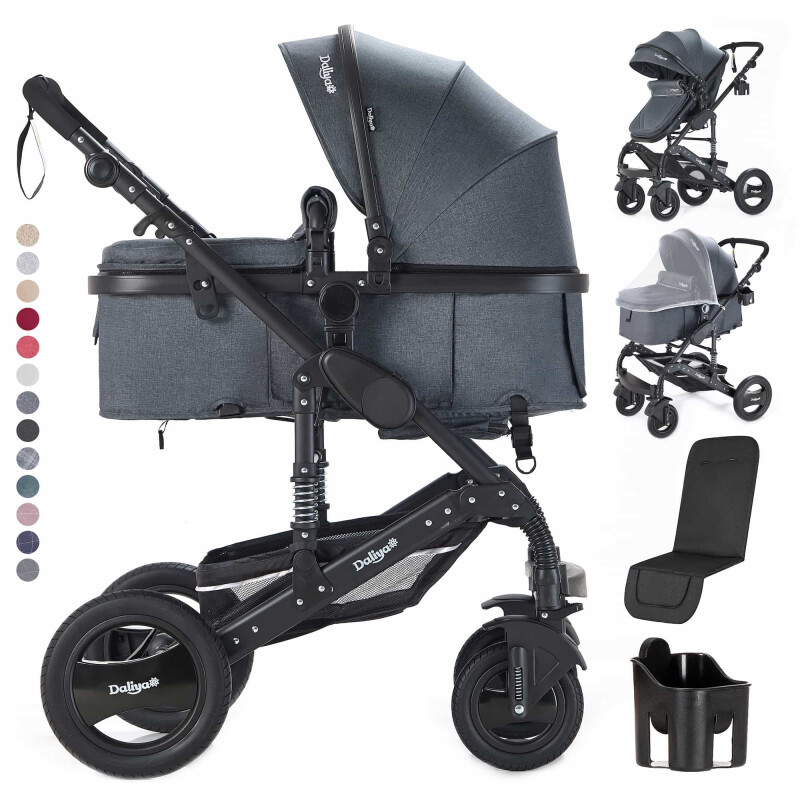 BAMBIMO Kinderwagen 2in1 (ein Daliya® refurbished Produkt Dunkel-Grau)