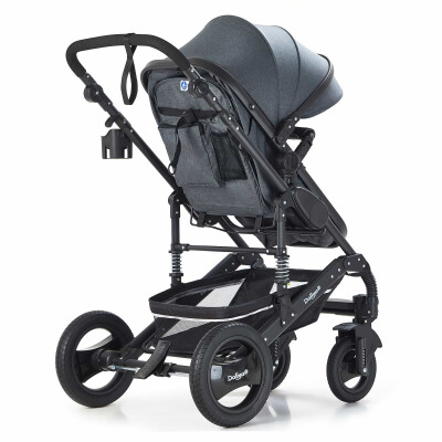 BAMBIMO Kinderwagen 2in1 (ein Daliya® refurbished Produkt Dunkel-Grau)