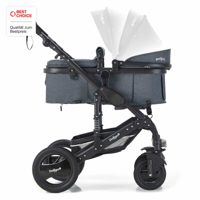 BAMBIMO Kinderwagen 2in1 (ein Daliya® refurbished Produkt Dunkel-Grau)