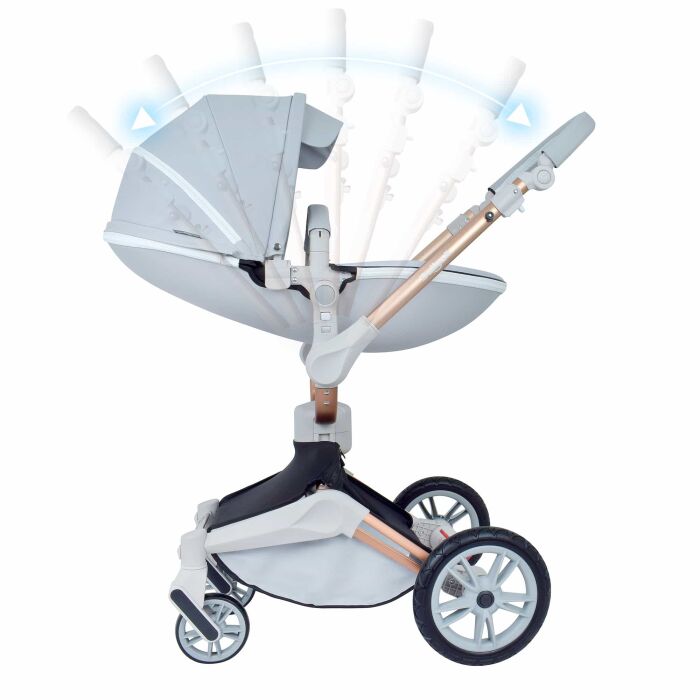 Daliya® TURNIYO 2in1 Kinderwagen 360°drehbar (Grau)