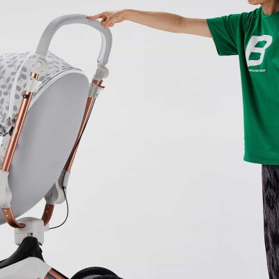 Daliya® TURNIYO 2in1 Kinderwagen 360°drehbar (Grau)