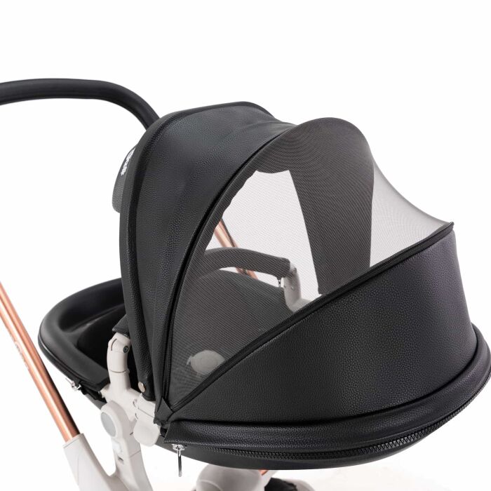 Daliya® TURNIYO 2in1 Kinderwagen 360°drehbar (Schwarz)