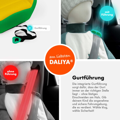 Daliya® QUBIX Kindersitzerhöhung I-Size (Grün - Gelb)