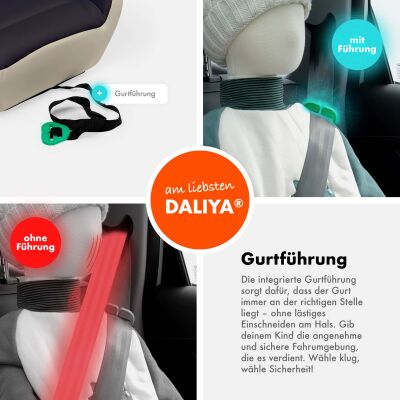 Daliya® QUBIX Kindersitzerhöhung I-Size (Beige - Schwarz)