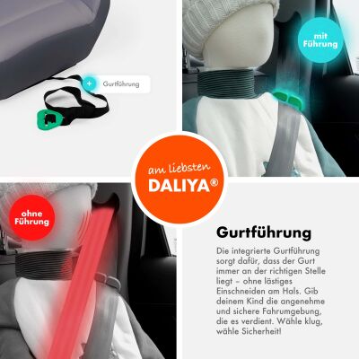 Daliya® QUBIX Kindersitzerhöhung I-Size (Schwarz - Grau)