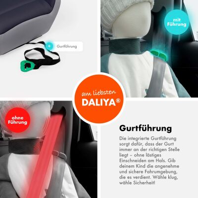 Daliya® QUBIX Kindersitzerhöhung I-Size (Grau - Schwarz)