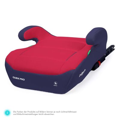 Daliya® QUBIX PRO Kindersitzerhöhung Isofix und I-Size (Dunkelblau - Rot)
