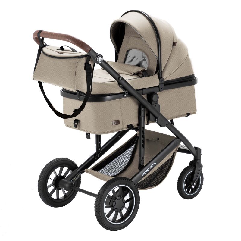 Daliya® FLEXI-PRO 2in1 Kinderwagen & Buggy (Beige Leinen)