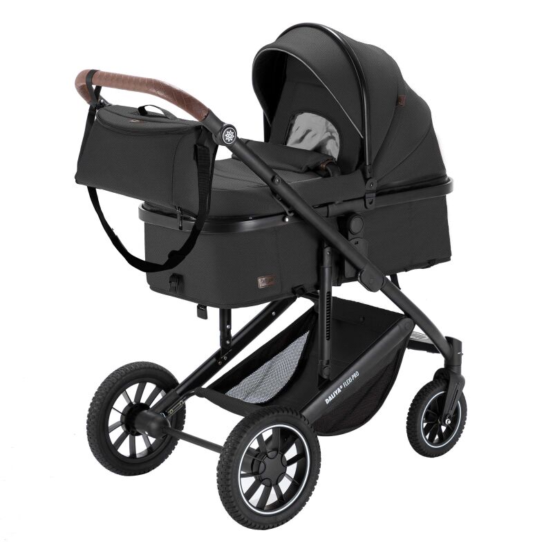 Daliya® FLEXI-PRO 2in1 Kinderwagen & Buggy (Dunkelgrau Leinen)