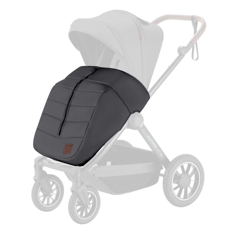 Daliya® ALPINO Universal Fußsack Schwarz – Komfort und Vielseitigkeit für Deinen Kinderwagen (Schwarz)