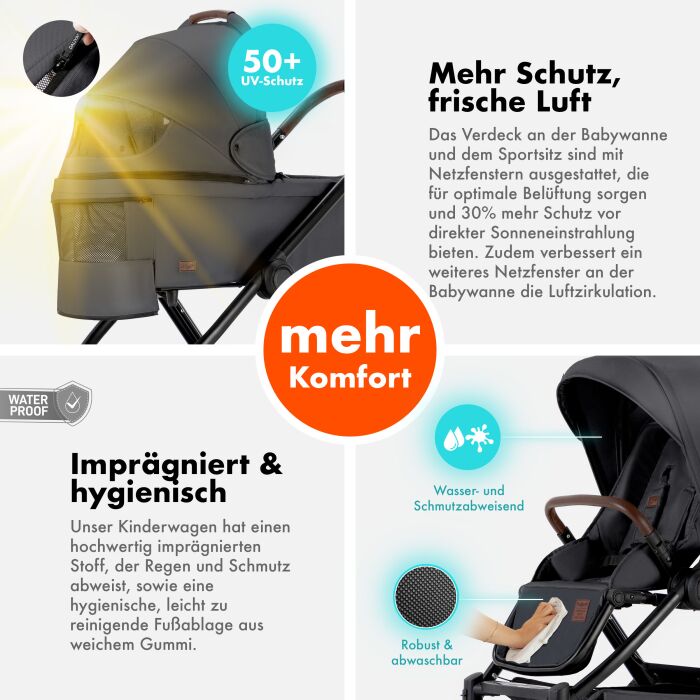 Daliya® ALPINO 2in1 Buggy & Kinderwagen (Farbauswahl)