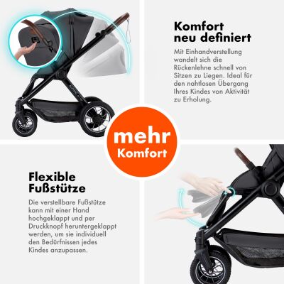 Daliya® ALPINO 2in1 Buggy & Kinderwagen (Farbauswahl)