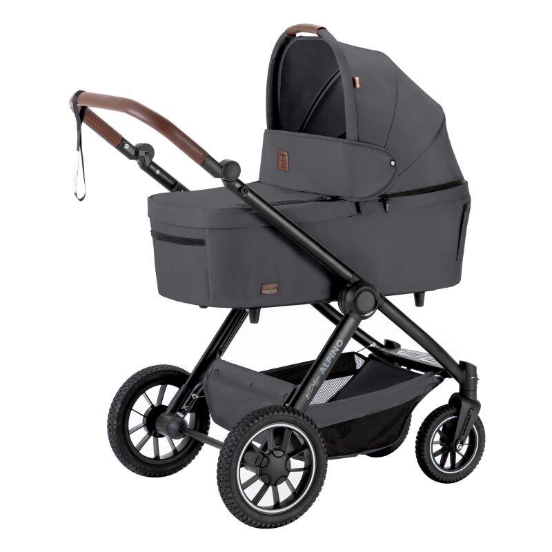 Daliya® ALPINO 2in1 Buggy & Kinderwagen (Schwarz)