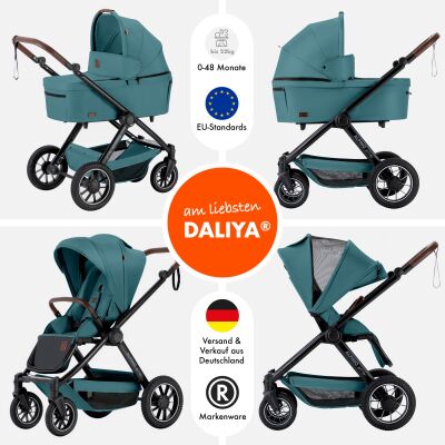 Daliya® ALPINO 2in1 Buggy & Kinderwagen (Türkis)