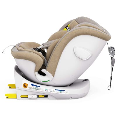 ROTAZIONE I-Size Kindersitz 360° drehbar – Beige | I-Size, ISOFIX, Melange-Stoff