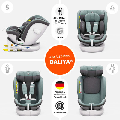 ROTAZIONE  I-Size Kindersitz 360° drehbar – Grün | I-Size, ISOFIX, Atmungsaktiver Komfort