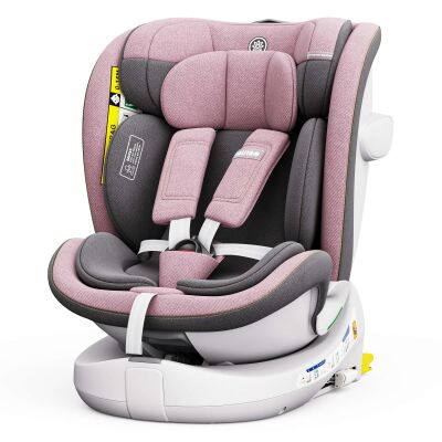 ROTAZIONE I-Size Kindersitz 360° drehbar – Rosa...