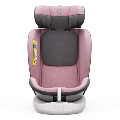 ROTAZIONE I-Size Kindersitz 360° drehbar – Rosa | I-Size, ISOFIX, Weicher Melange-Stoff