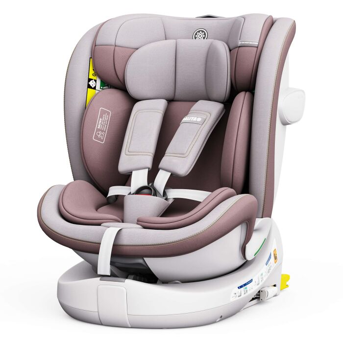 ROTAZIONE I-Size Kindersitz 360° drehbar – Pastellrosa | I-Size, ISOFIX, Eleganz & Sicherheit