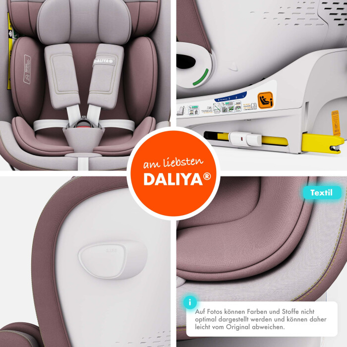 ROTAZIONE I-Size Kindersitz 360° drehbar – Pastellrosa | I-Size, ISOFIX, Eleganz & Sicherheit