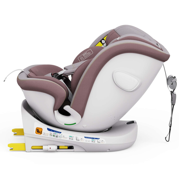 ROTAZIONE I-Size Kindersitz 360° drehbar – Pastellrosa | I-Size, ISOFIX, Eleganz & Sicherheit