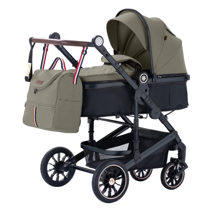 Daliya® NEOMOVE 3in1 Kinderwagen & Buggy (Schwarz-Braun)