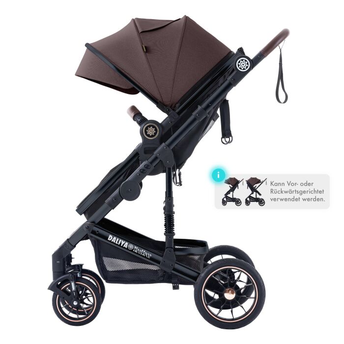 Daliya® NEOMOVE 3in1 Kinderwagen & Buggy (Schwarz-Weinrot)