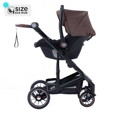 Daliya® NEOMOVE 3in1 Kinderwagen & Buggy (Schwarz-Weinrot)