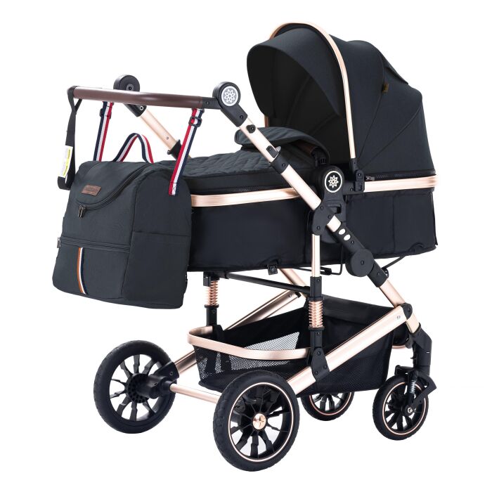 Daliya® NEOMOVE 3in1 Kinderwagen & Buggy (Gold-Schwarz)