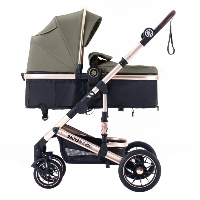 Daliya® NEOMOVE 3in1 Kinderwagen & Buggy (Gold-Braun)