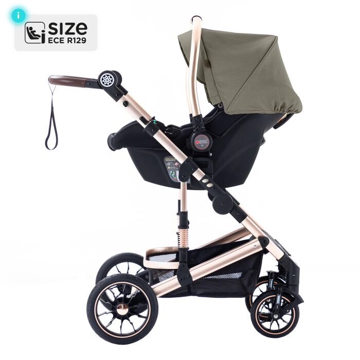 Daliya® NEOMOVE 3in1 Kinderwagen & Buggy (Gold-Braun)