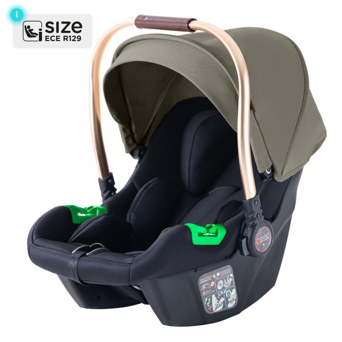 Daliya® NEOMOVE 3in1 Kinderwagen & Buggy (Gold-Braun)