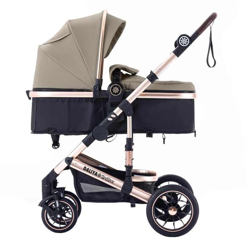 Daliya® NEOMOVE 3in1 Kinderwagen & Buggy (Gold-Beige)