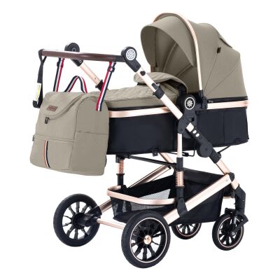 Daliya® NEOMOVE 3in1 Kinderwagen & Buggy (Gold-Beige)