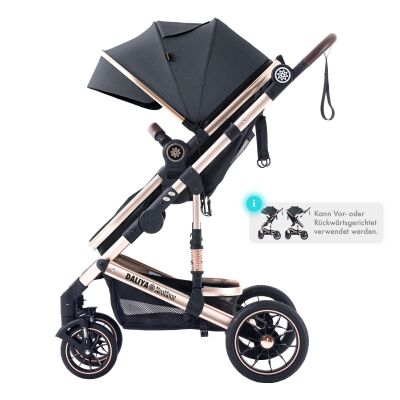 Daliya® NEOMOVE 3in1 Kinderwagen & Buggy (Gold-Dunkelgrau)