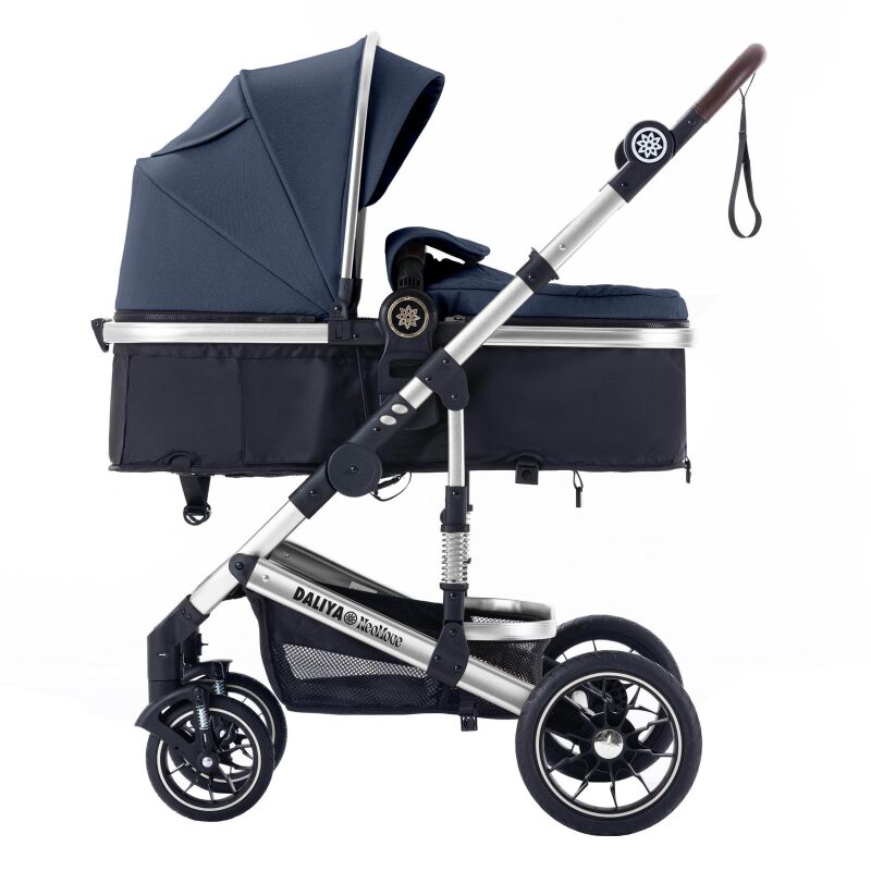 Daliya® NEOMOVE 3in1 Kinderwagen & Buggy (Silber-Blau)