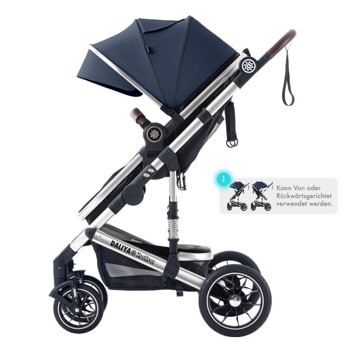 Daliya® NEOMOVE 3in1 Kinderwagen & Buggy (Silber-Blau)