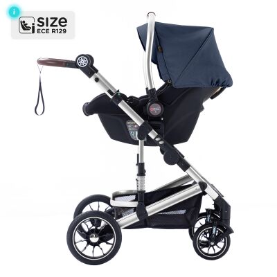 Daliya® NEOMOVE 3in1 Kinderwagen & Buggy (Silber-Blau)