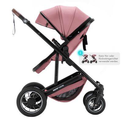 Daliya® FLEXI-PRO M 2in1 Kinderwagen & Buggy (Rosa Leinen)